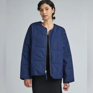 Everlane Oversized The Quilted Cotton Liner Jacket